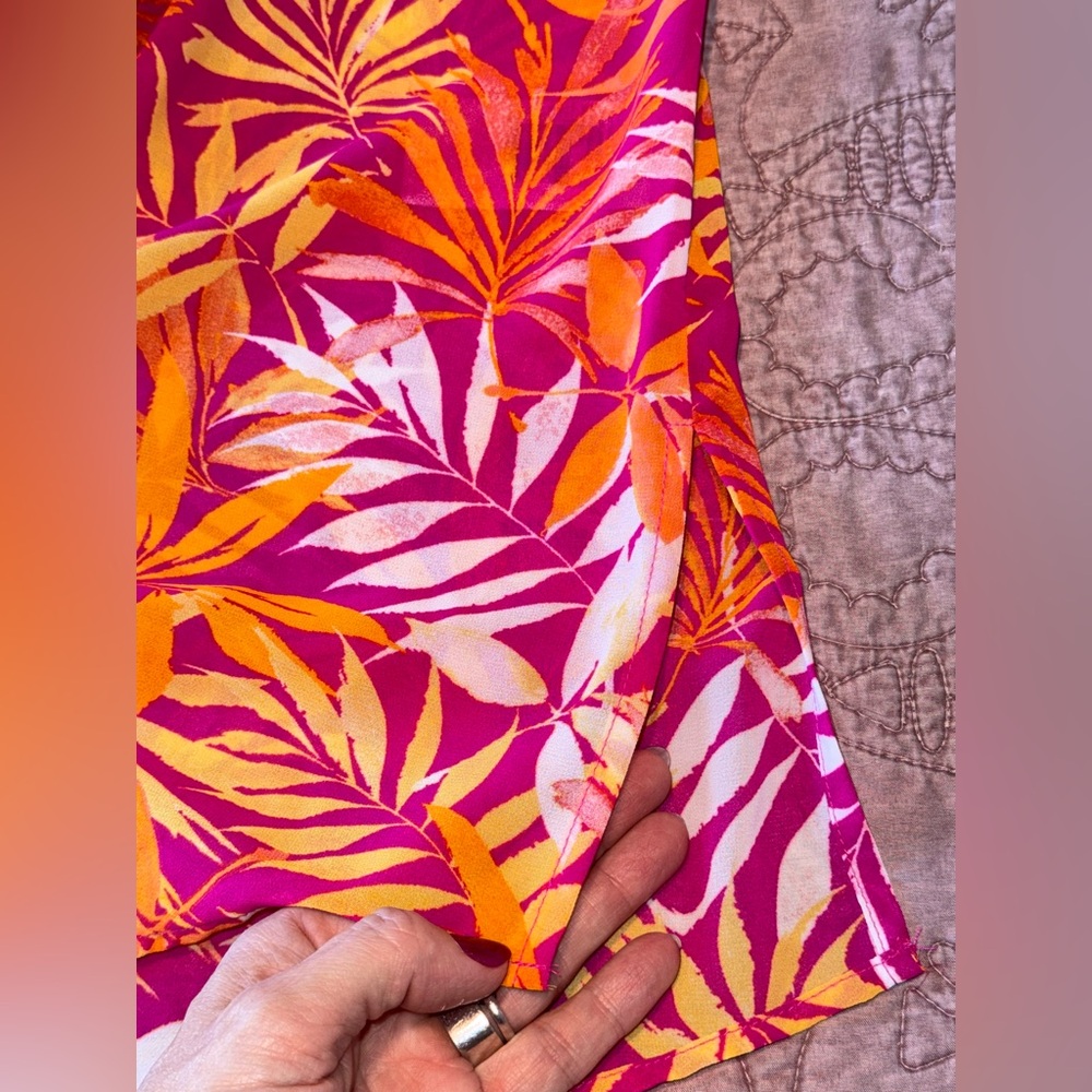 Tropical Print Button-Up Shirt - Picture 9 of 14